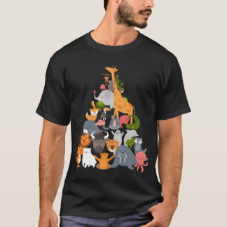 Zoorip Dierenpiramide vriend T-shirt