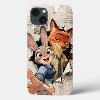 Zootopia Heroes: Judy Hopps & Nick Wilde Art iPhone 13 Hoesje