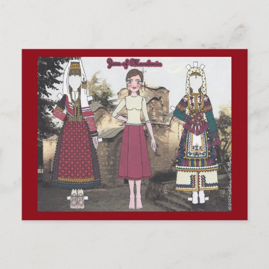 Zora of Macedonië Paper Doll Briefkaart (Voorkant)