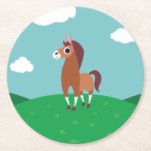 Zora the Horse Ronde Kartonnen Onderzetter
