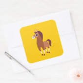 Zora the Horse Vierkante Sticker (Envelop)
