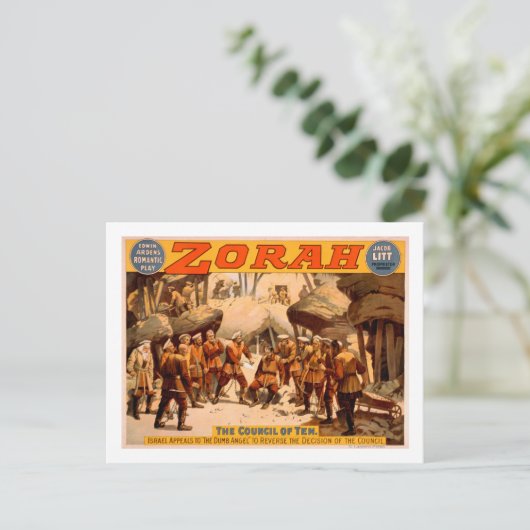 Zorah Russisch Miners Theatrisch Poster Briefkaart (Staand voorkant)