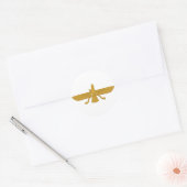 Zorastriaans symbool ronde sticker (Envelop)