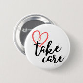 Zorg goed voor jezelf, wees veilig ronde button 5,7 cm (Voorkant /achterkant)