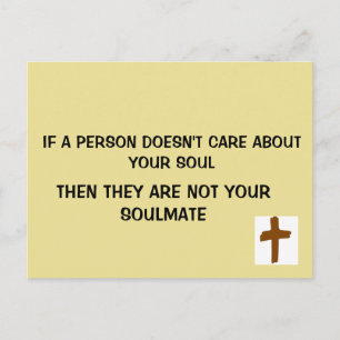 ZORG NIET OVER UW SOUL, NIET OVER UW SOULMATE BRIEFKAART