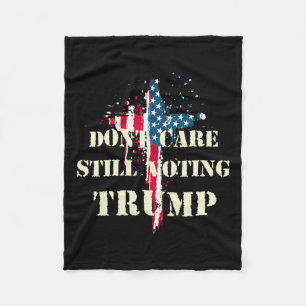 Zorg nog steeds stemmende Trump Patriottische Amer Fleece Deken