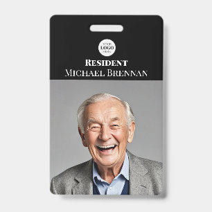 Zorg Verpleging of Pensioen Bewoner Foto ID Badge