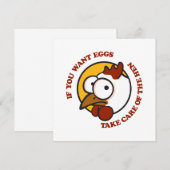 Zorg voor de hen 1 bedankkaart (Voorkant / Achterkant)