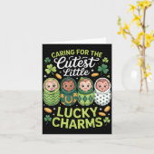 Zorg voor de schattigste kleine Lucky Charms NICU Kaart (Gele Bloem)
