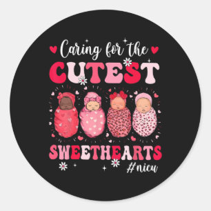 Zorg Voor De Schattigste Liefjes Nicu Vday Verplee Ronde Sticker