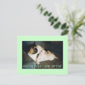 zorg voor je briefkaart (Staand voorkant)