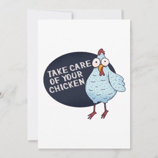 Zorg voor je kip bedankkaart (Voorkant)