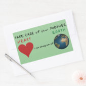 Zorg voor je moeder rechthoekige sticker (Envelop)