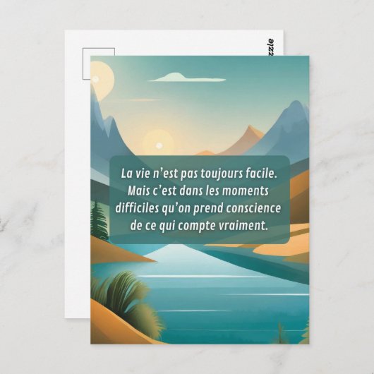 Zorg voor jezelf. briefkaart (Voorkant / Achterkant)