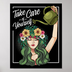 Zorg voor jezelf Zelfliefde Lichaam Positieve Ment Poster