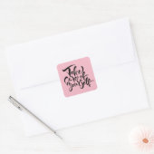 Zorg voor uzelf vierkante sticker (Envelop)