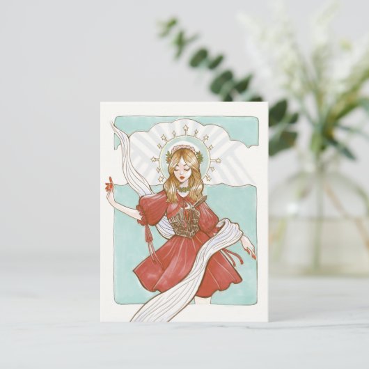 Zorgeloos Briefkaart (Staand voorkant)