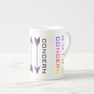 "Zorgen" Porselein Kop