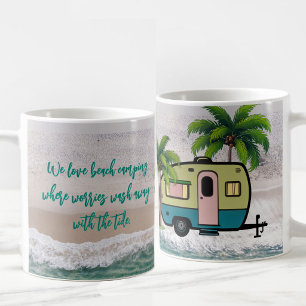 Zorgen Wassen Weg Kamperen op het Strand Koffiemok
