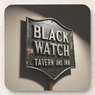 Zorgerig Uithangbord Black Watch Inn Bier Onderzetter