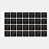 Zorginstructies en maatplein zwart kledingstuk labels (Vel)