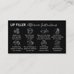 Zorginstructies na lipfillers met zwarte lippen visitekaartje