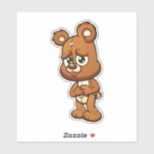 Zorglijk Beer - Scaredy Sticker (Vel)