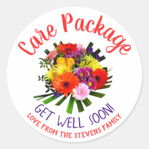 Zorgpakket voor zieken ronde sticker