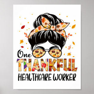Zorgverlener Een dankbare Thanksgiving Herfst A Poster