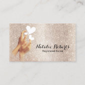 Zorgverlener Elegant Gold Glitter Medical Care Visitekaartje (Voorkant)