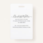 Zorgverlener Floral Stethoscoop Badge (Achterkant)