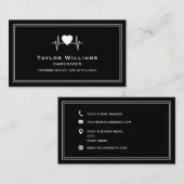 Zorgverlener Hartslag Pulse Hart ECG Visitekaartje (Voorkant / Achterkant)