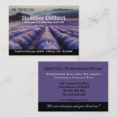Zorgverlener Lavendel Fields Helper Professional Visitekaartje (Voorkant / Achterkant)