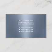 Zorgverlener Modern Dusty Blue Metallic Medical Visitekaartje (Achterkant)