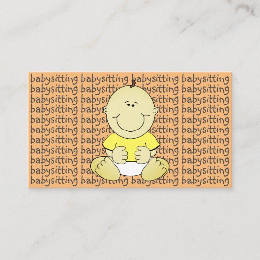 Zorgverlener voor baby's visitekaartje (Voorkant)