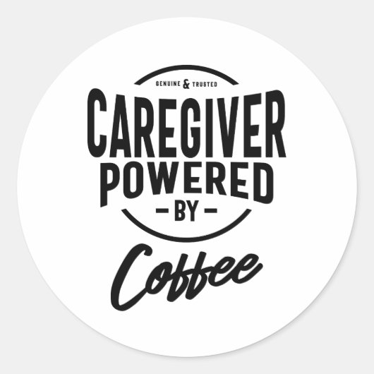 Zorgverlener Werktaak Titel Cadeau Ronde Sticker (Voorkant)