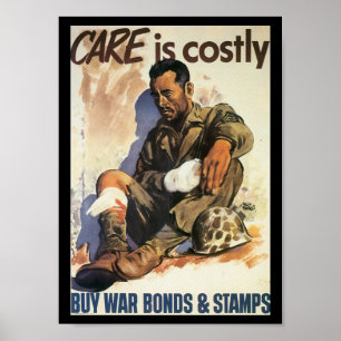 Zorgverlening is duur in de Tweede Wereldoorlog Poster