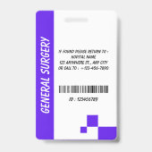 Zorgverpleegkundige foto ID-badgekaart Badge (Achterkant)