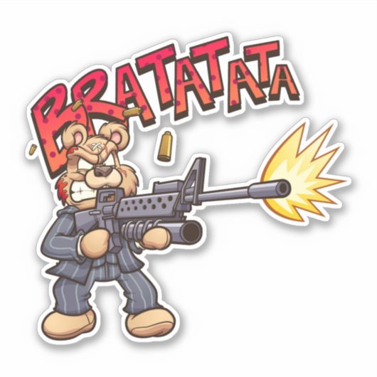 Zorgvuldig Beer - Gangster Sticker (Voorkant)