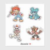 Zorgvuldig Beer - Horror Sticker (Vel)