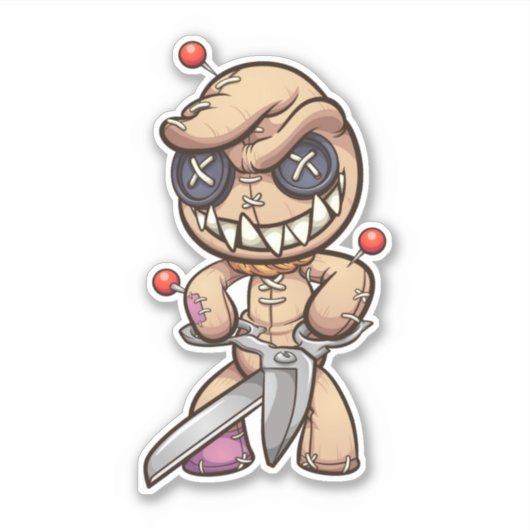 Zorgvuldig Beer - Voodoo Sticker (Voorkant)