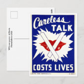 Zorgvuldige praatjes briefkaart (Voorkant / Achterkant)