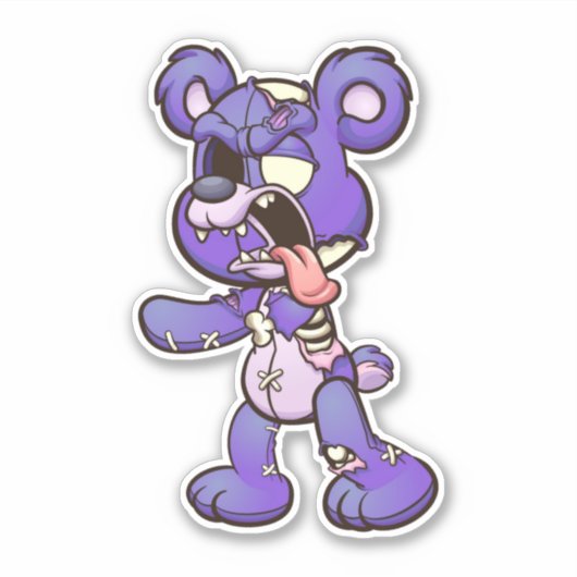 Zorgwekkend Beer - Zombie Sticker (Voorkant)