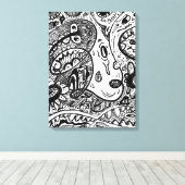 Zorgwekkend Canvas Afdruk (Insitu (Houten vloer))