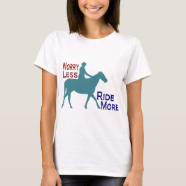 Zorgwekkend minder ride meer paardenrugleuning t-shirt