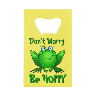 Zorgwekkend moet zijn dat je een hap groene kikker kredietkaart flessenopener