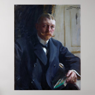 zorn - portret van franz heiss 1902 poster