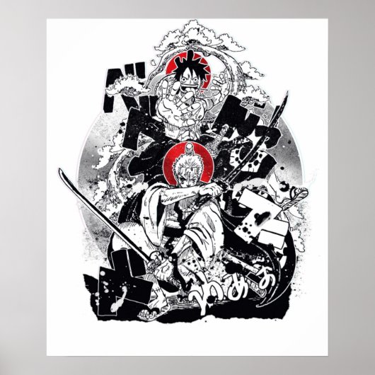 Zoro en Luffy Poster (Voorkant)