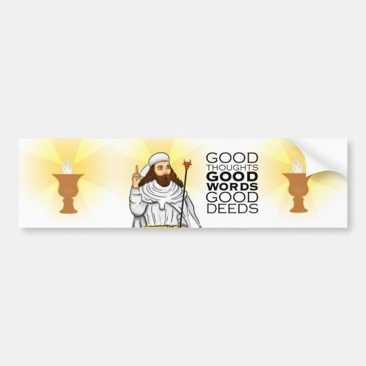 Zoroastrian Bumpersticker (Voorkant)
