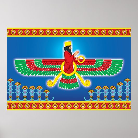 Zoroastrian Persian Faravahar Poster (Voorkant)